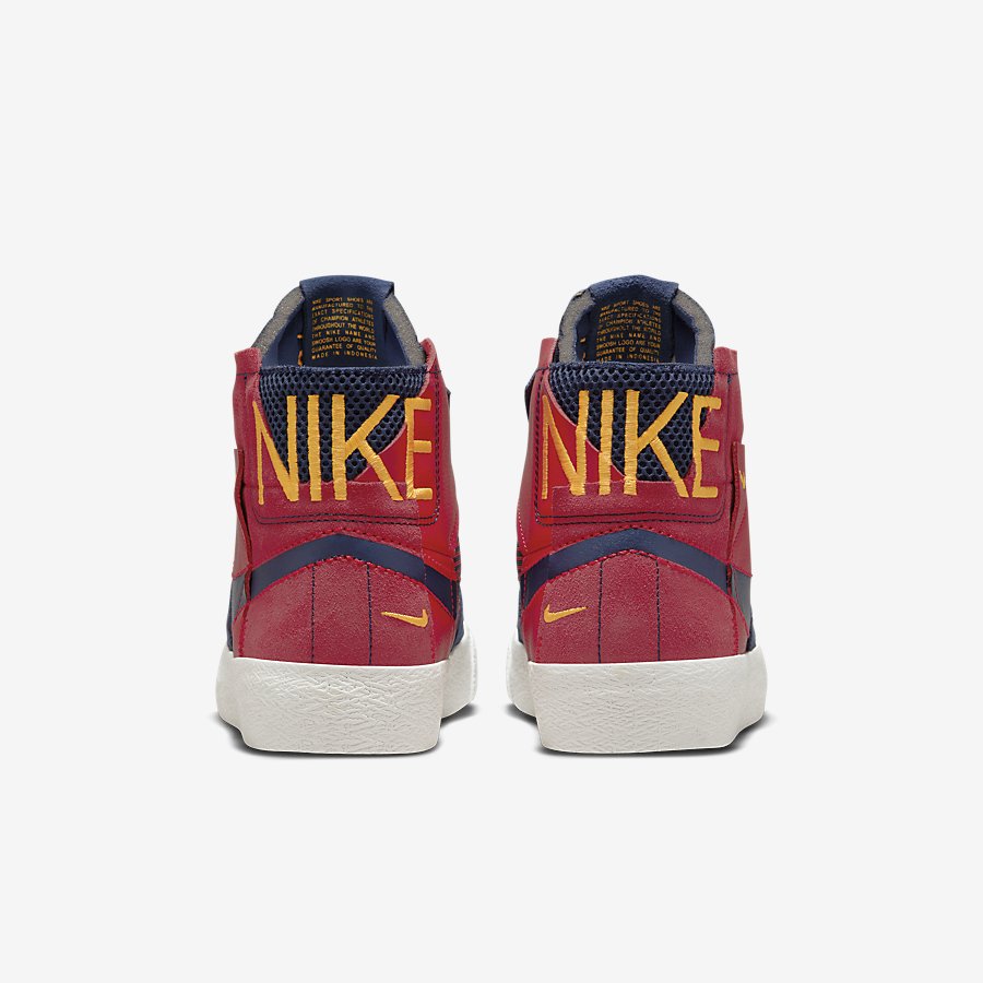 Giày Nike SB Zoom Blazer Mid Premium Nữ Xanh Đỏ 